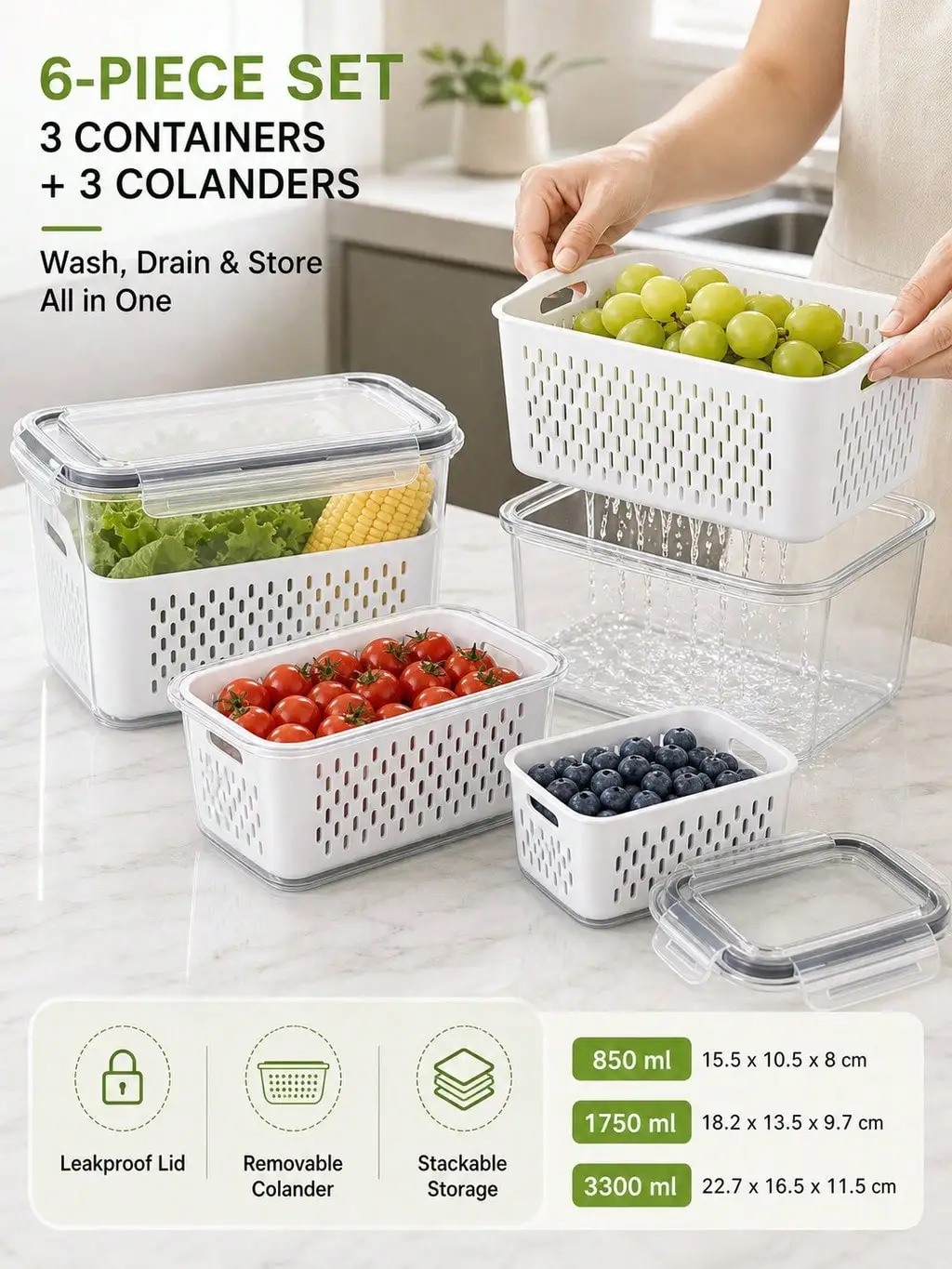 Food Storage Containers with Trays 3