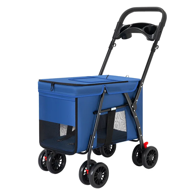 Large Foldable Multi-function Pet Mobility Stroller Outdoor Walking Cart for Medium Large Dogs