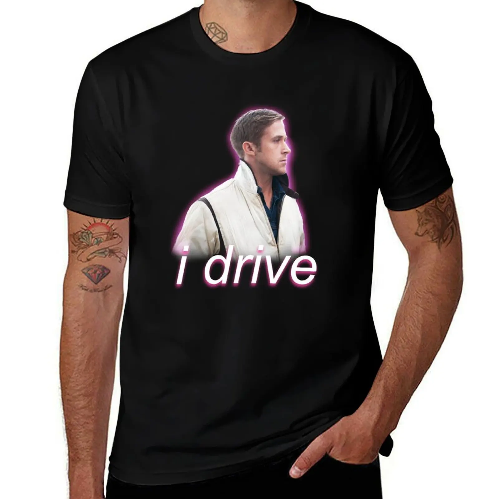 

i drive Ryan Gosling in Drive (2011) T-Shirt cotton t shirts high quality man t shirts graphic cotton t shirt man T-Shirt