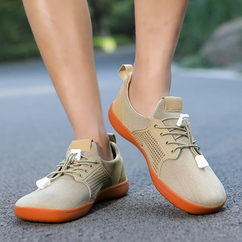 New Unisex Wider Shoes Breathable Mesh Men Barefoot Wide-toed Shoes Brand Flats Soft Zero Drop Sole Wider Toe Sneakes Large Size