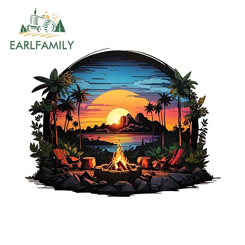 EARLFAMILY Picnic Travel Adventure Item Car Stickers Attractive Artistic Graphics Street Signs Decals Waterproof Car Gadget