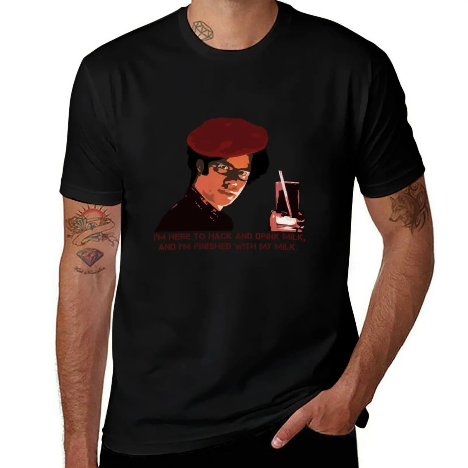 

Hack Milk T-Shirt graphic tee shirt heavyweights funny gifts anime shirt oversized t shirts for men