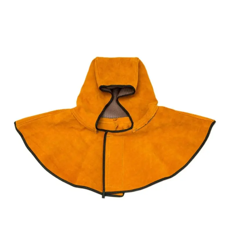 Cowhide Welding Cap Head Wearing Shawl Welding Cap Protective Mask Leather Welding Hood Helmet Mask For Welder Electric Welding