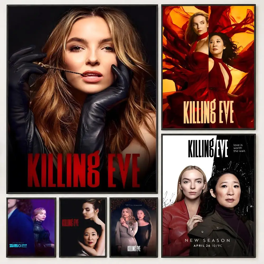Tv‑show Killing Eve Poster Poster Trendy Aesthetic SelfAdhesive HD Wall Decor Home Café Bedroom Room Decoration Gift
