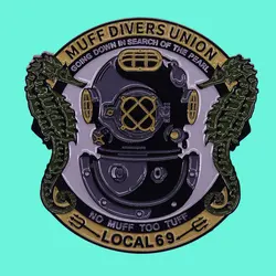 Originality Sleeve Diver Cartoon Metal Badge Vintage Fashion Lapel Accessory Brooch Denim Jacket Backpack Pin Decoration Gift