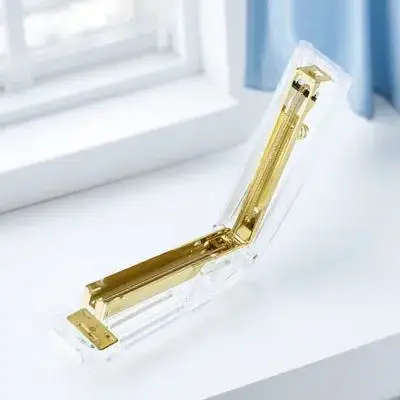 

Clear Portable Mini Stapler Lightweight Office School Supplies Easy Use Portable Stapler Plastic Book Sewer