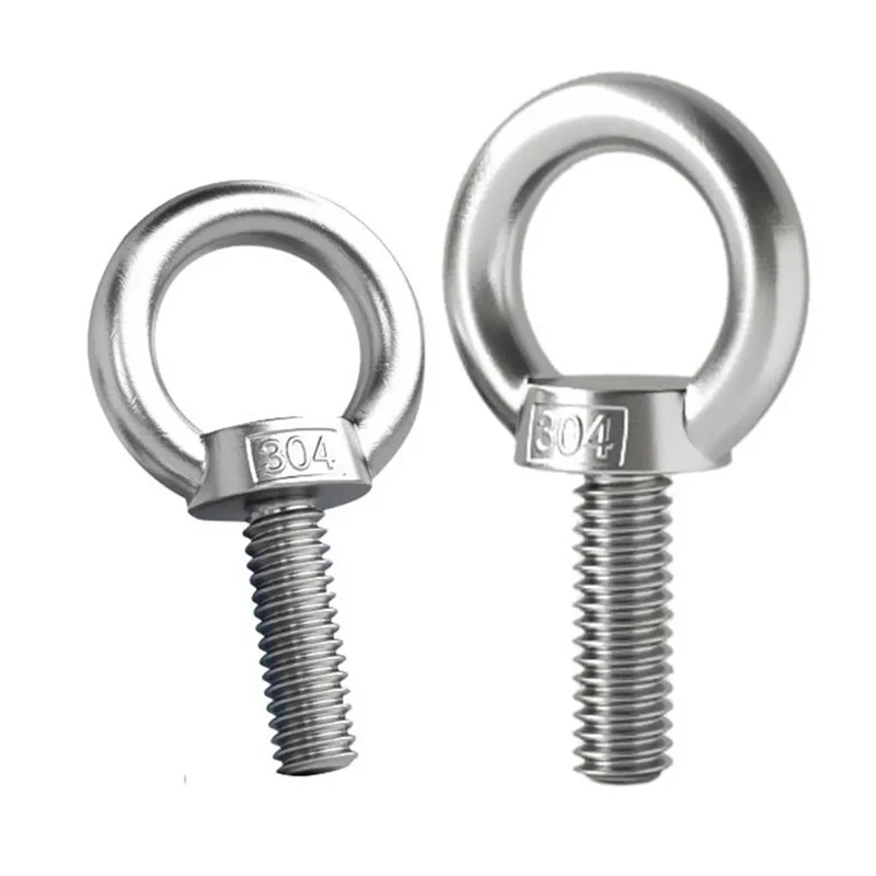 M5 M6 Marine Eye Nut Eye Bolt,304 Stainless Steel Marine Lifting Eye Nuts/ Screw Ring Eyebolt Ring Hooking Nut Screws