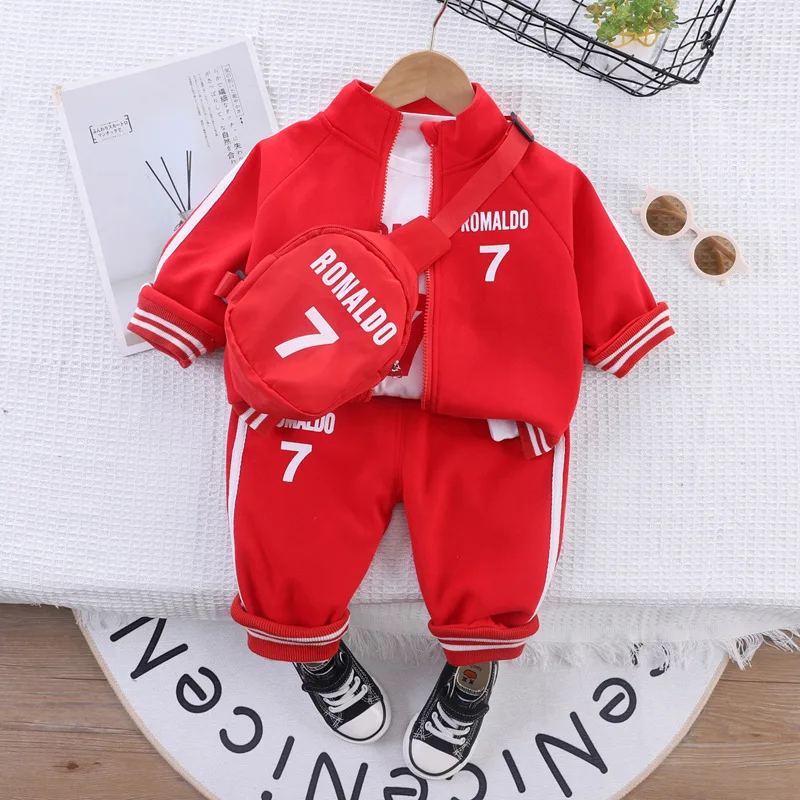 Baby Boy Casual Zipper Cardigan Jacket e White T-shirts e Calças Suit, Kids Clothing, Toddler Outfits, Primavera, Outono, 3Pcs, 2022