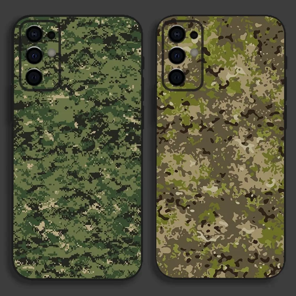 Military Army Camouflage Phone Case For Samsung S24,S21,S22,S23,S30,Ultra,S20,Plus,Fe,Lite,Note,10,9,5G Black Soft Cover