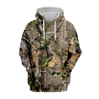 2024 Four Seasons Maple Leaf Camouflage 3D Sports Shirt Men's Fishing Outdoor Camping Hunting Clothing Jacket Men's Hoodie