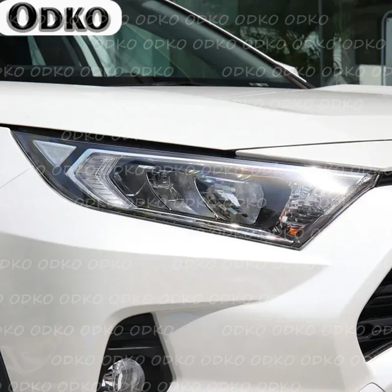 2 قطعة لتويوتا RAV4 2019 2020 XA50 سيارة العلوي تينت الأسود طبقة رقيقة واقية حماية شفافة ملصق من البولي يوريثان الملحقات #4
