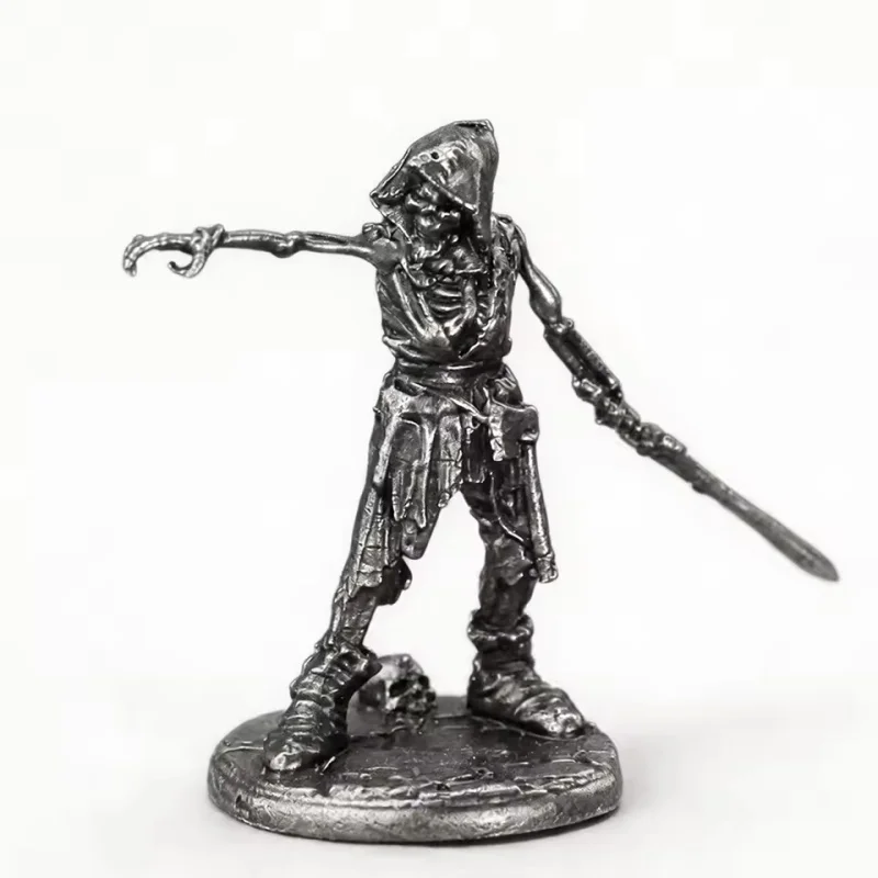 Metal Skeleton Warrior Archer Miniature Undead Soldier Tabletop Game Figurine Car Interior Ornament Collectible Gift for Men