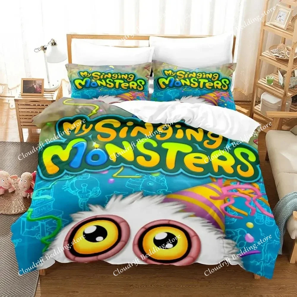 My Singing Monsters Anime Bedding Set Single Twin Full Queen King Size Duvet Cover Set for Adults Boys Bedroom 2026