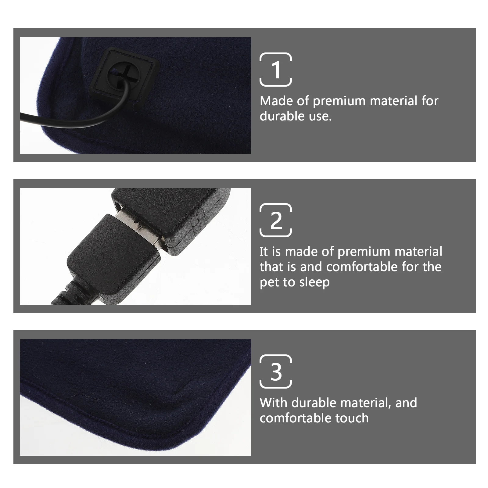

USB Heating Pad Arthritic Pet Holding Tank Reptile Heater Animal Safe Polyester