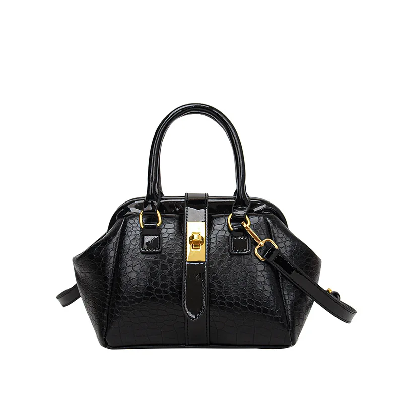 The New Fashionable and Delicate Cross-body Handbag Texture Stone Pattern Large-capacity High-value Shoulder Bag