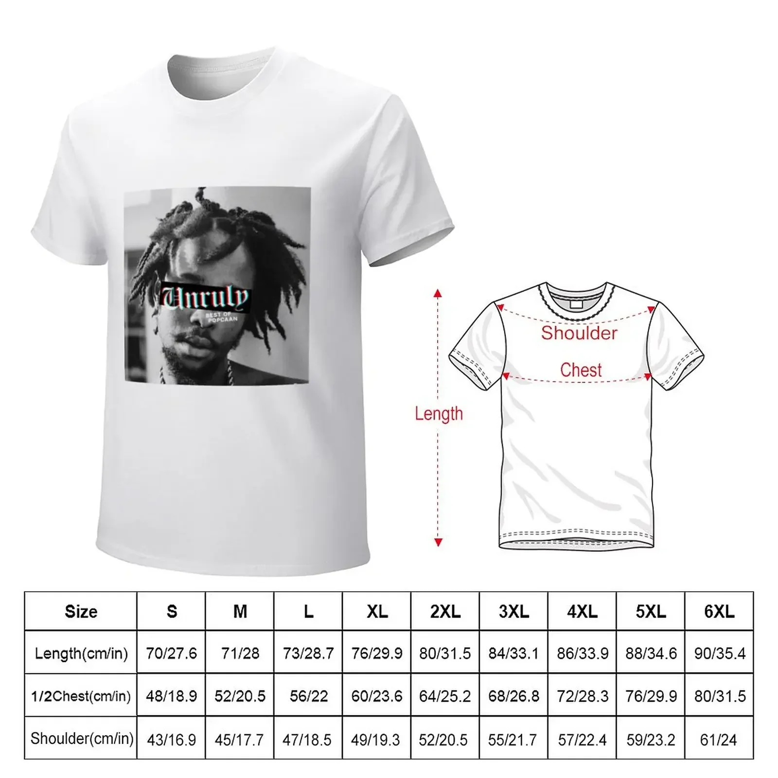 EBAZON UNRULY SHIRT POP CAAN T-Shirt graphics hippie clothes heavy weight t shirts for men