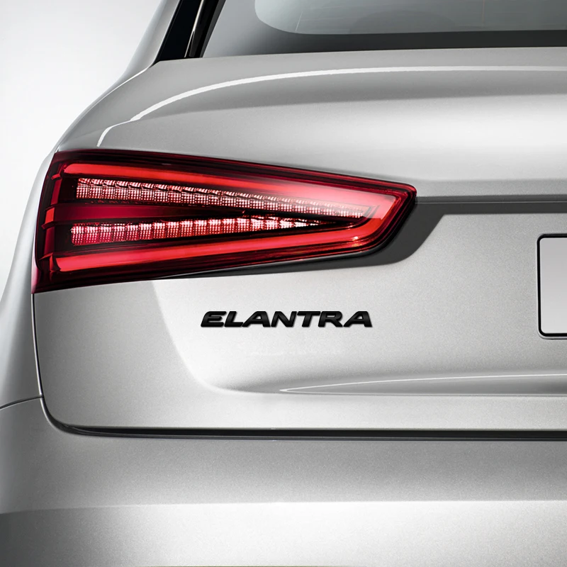 Car Styling Metal For Hyundai ELANTRA Logo Car Side Fender Emblem Rear Trunk Badge Decor Sticker