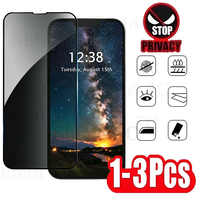 1-3PCS Privacy Screen Protector Film For Samsung A57 A56 A55 A54 A37 A36 A34 A27 A17 A15 A14 A13 A07 A03S S24 S23 Tempered Glass
