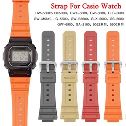 16mm TPU Strap For Casio G-shock DW-6900/GW-M5610/DW-5600E GLS-5600 GW-5000 Replace Watch Band Waterproof Wristband Accessories