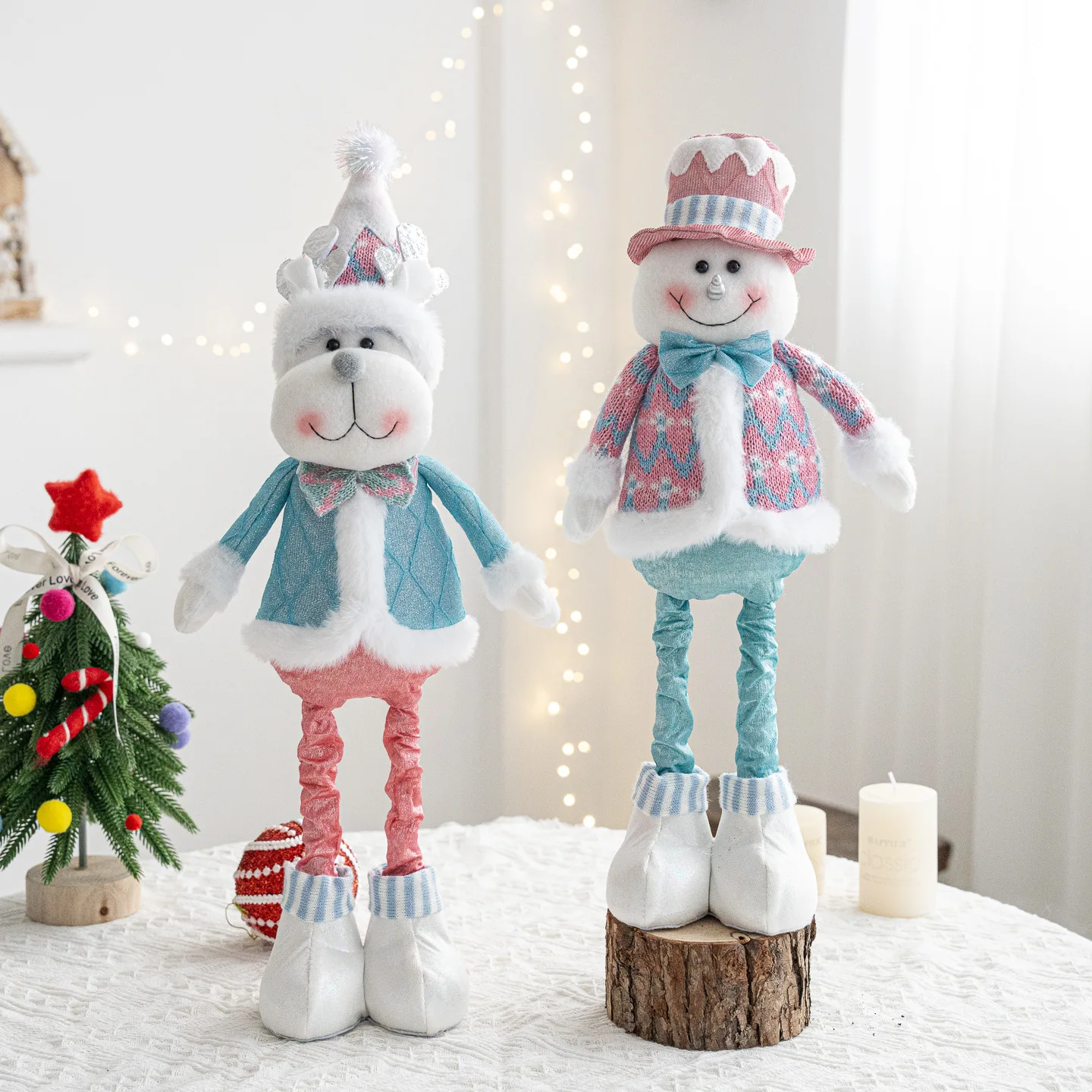 زينة عيد الميلاد - سانتا كلوز، رجل الثلج، والرنة، وزخارف العطلات لعيد الميلاد، وحفلات أعياد الميلاد، والعطلات