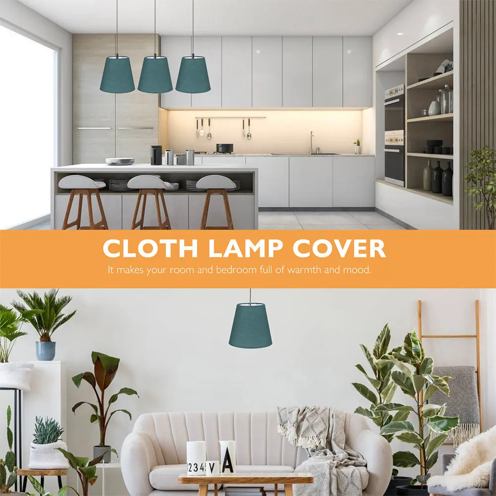 3Pcs Cloth Lamp Covers Premium Material Lampshades Dustproof Decorative Lamp Accessory for Bedroom Living Room
