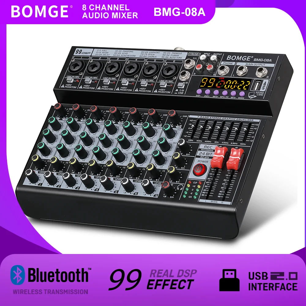 Audio Interface - جهاز خلط صوتي BOMGE 99DSP بـ