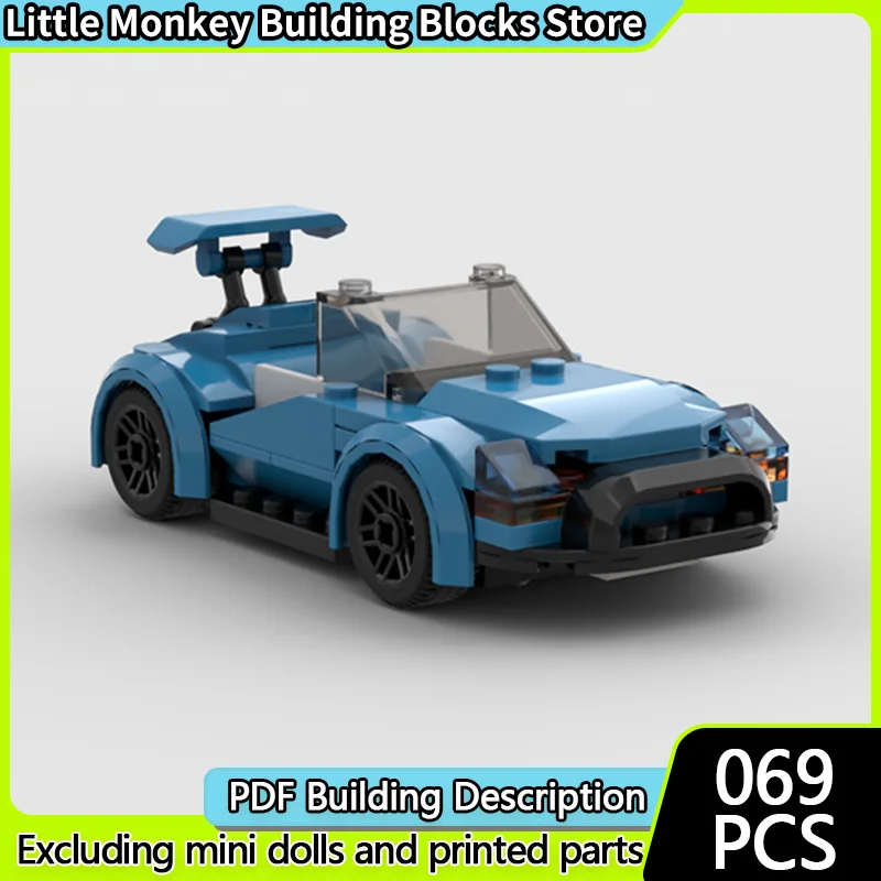 

Speed Racing Car Model MOC Building Bricks Top Tier Race Car Modular Technology Children Holiday Gifts Assemble Toys Suit
