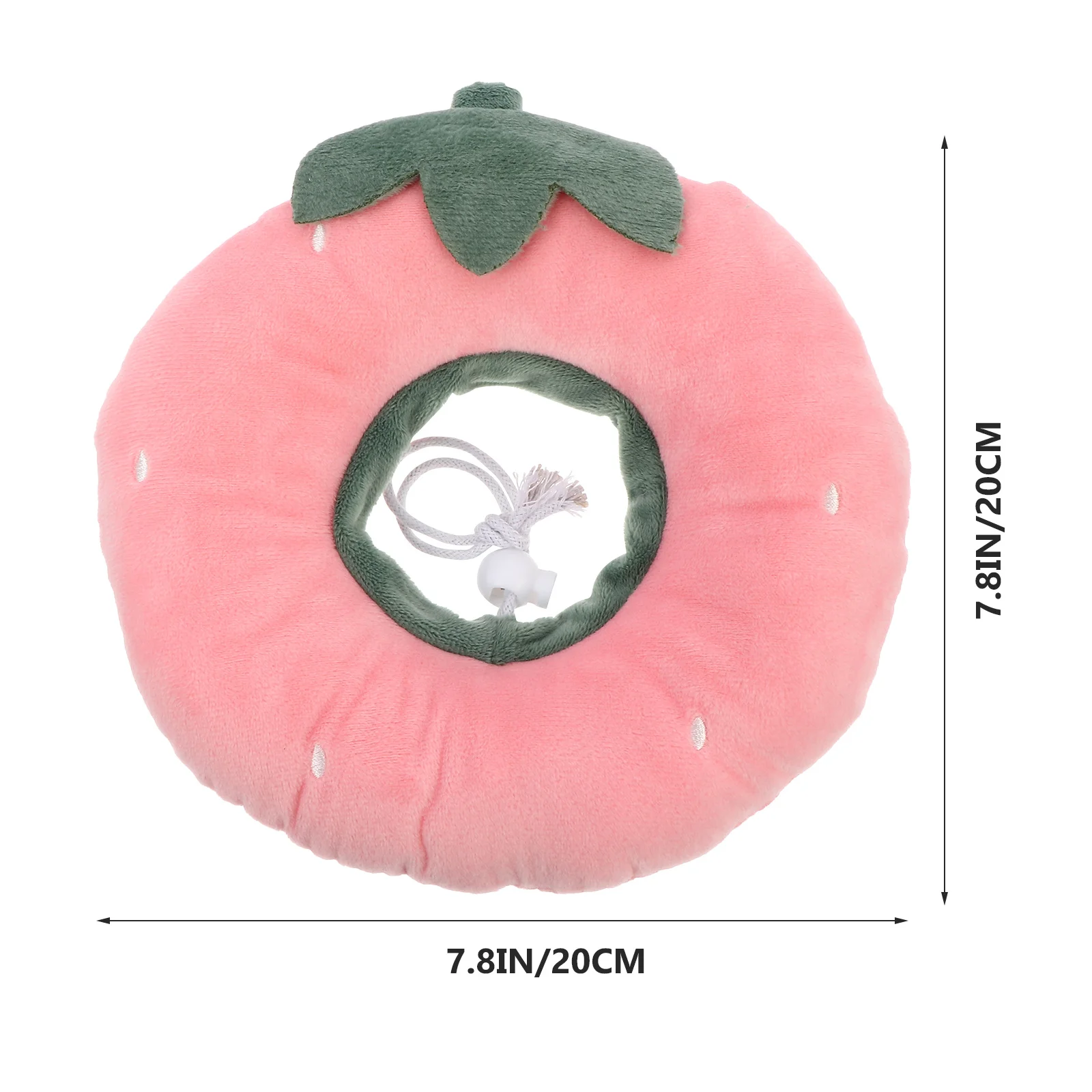 

Cat Recovery Collar Strawberry Shape Design Soft Durable Washable Anti-Lick Pet Protective Collar for Surgery Recovery Fun Party