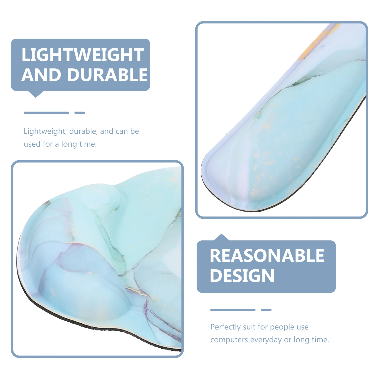 

1 Set Memory Foam Mouse Pad Support Breathable Comfortable Wrist Rest Mat For Office Home Computer Anti-Slip Mouse Wrist Cushion