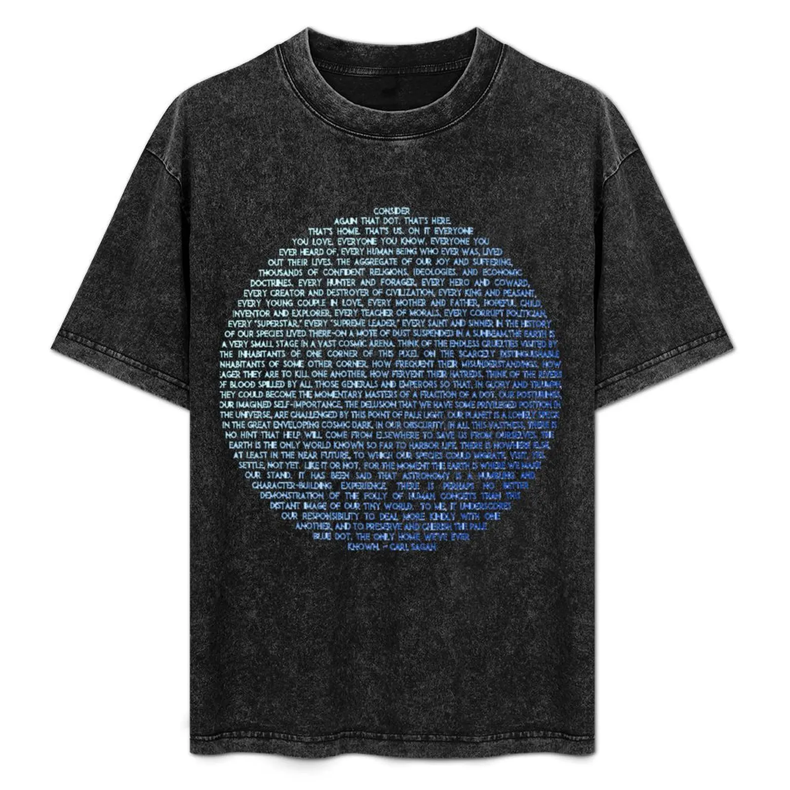

Pale Blue Dot Carl Sagan Classic T-Shirt Modern Print Casual T-Shirt
