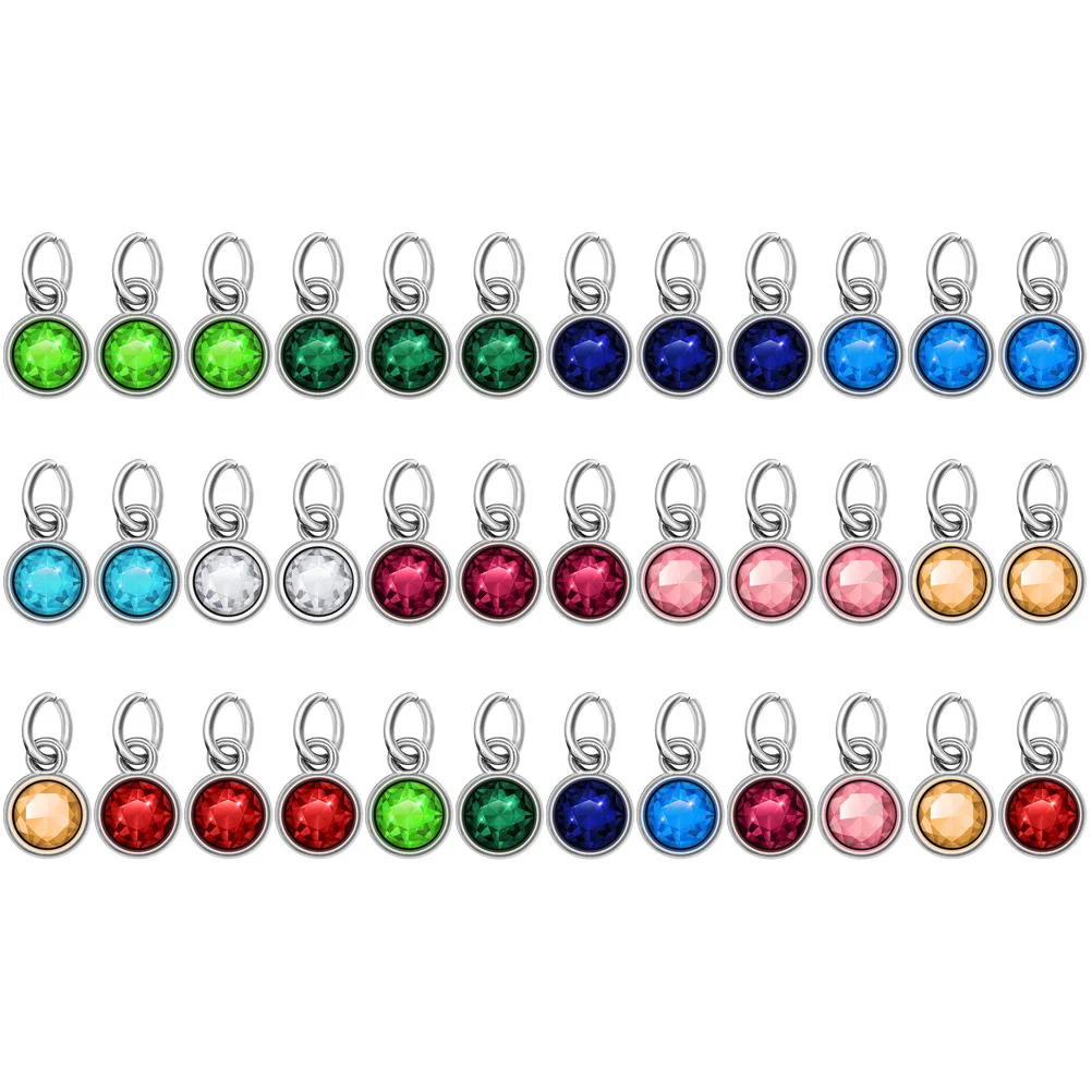 36Pcs Jewelry Rhinestone Decor Charms Durable Long Lasting DIY Pendant Keychain Accessory Rhinestone Charms Jewelry Pendant