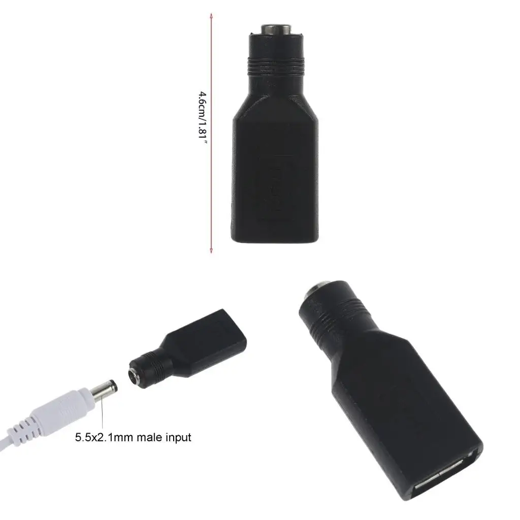  Barrels Plugs Power Adapter USB to for  Adapter for Small for  or USB Charging