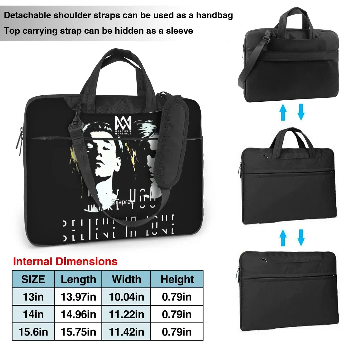 Handbag Laptop Bag Marcus And Martinus Notebook Pouch 2024 Eurovisioned Portable 13 14 15 Computer Bag For Macbook Air Pro Asus