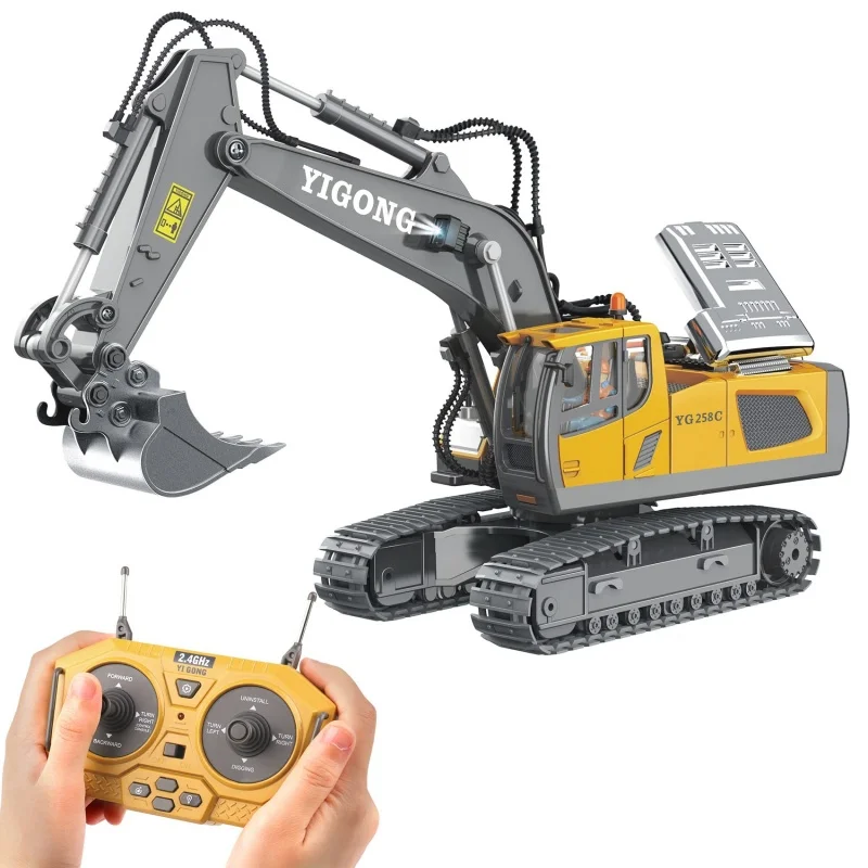 

Игрушечный экскаватор с дистанционным управлением 2,4G, транспортные средства и функция копания, детский подарок, игрушечный автомобиль