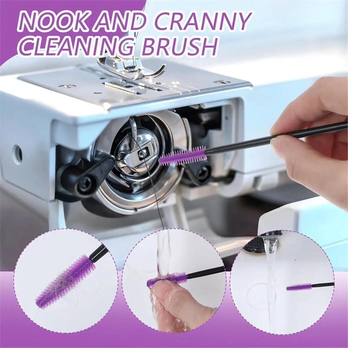 NEW 21 Pcs Sewing Machine Cleaning Kit, Tweezers, Rippers, Screwdriver,Double Headed Brush, Board Screwdriver,Silicone Brush