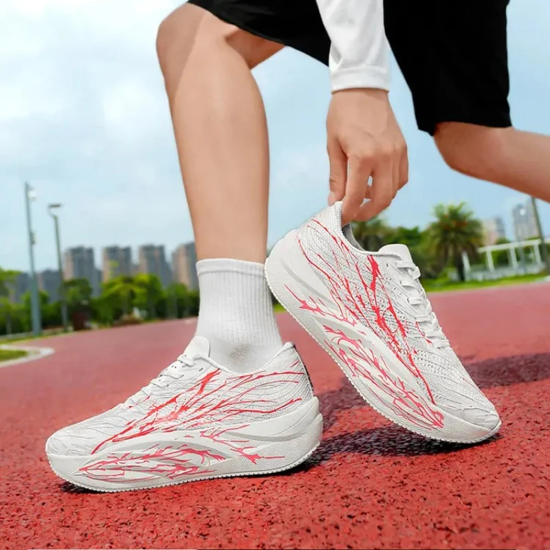 รองเท้าวิ่งผู้ชายการฝึกอบรมพิเศษมาราธอนกีฬาระบายอากาศได้น้ำหนักเบาผู้หญิงสบายรองเท้าผ้าใบพักผ่อนไม่ลื่นไถล