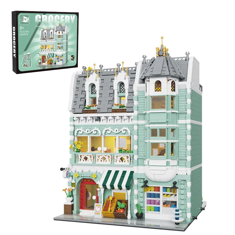 

Creative City Street View Series Coffee Shop Building Blocks Grocery Micro Bricks DIY Assembly Toys Gift for Children Adult Gift