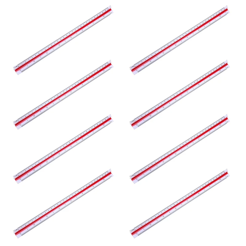 

WOWFU-8X 1:20 1:25 1:50 1:75 1:100 1:125 Plastic Triangular Scale Ruler