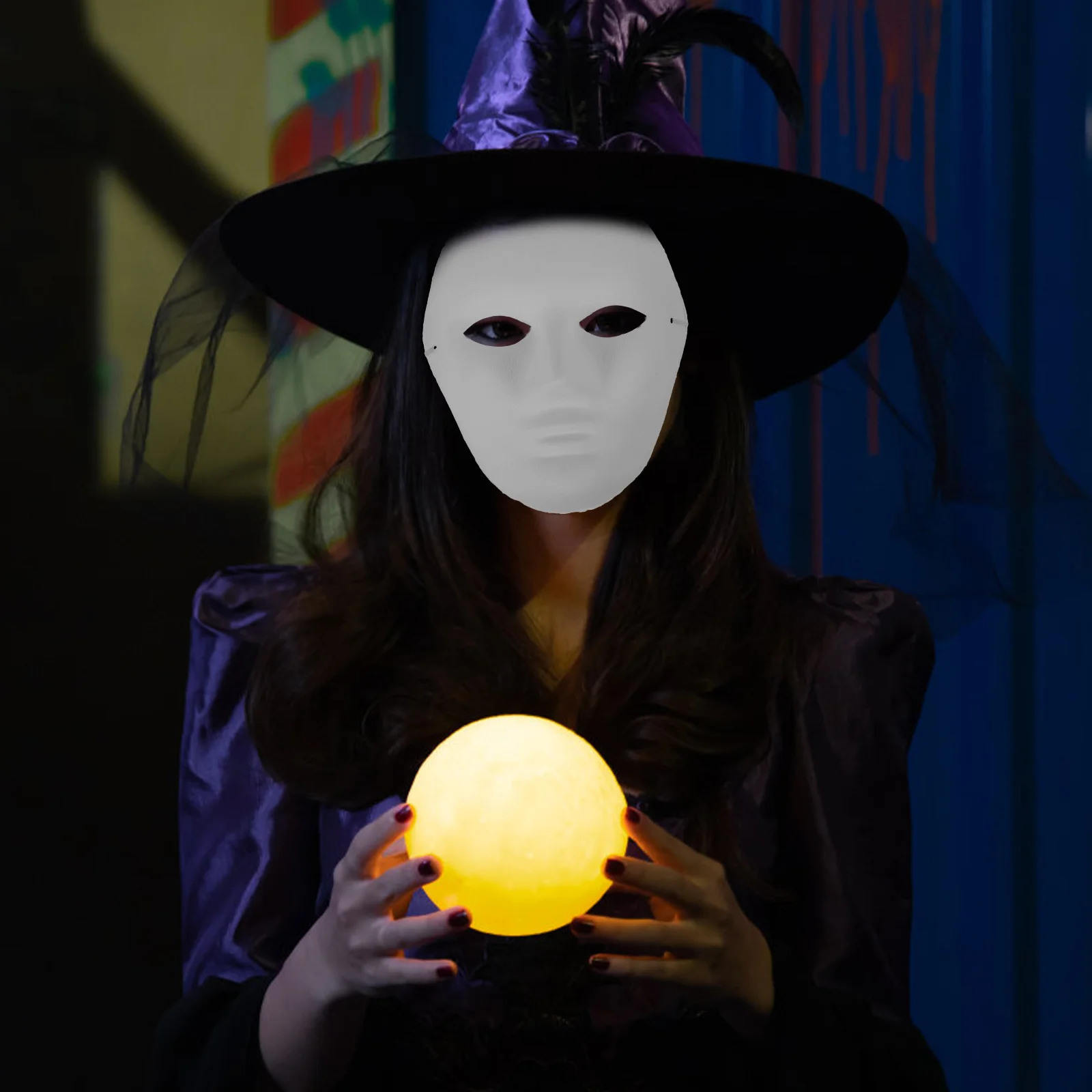 

24pcs Hand-Drawn Masks Blank Full Face Halloween Costume Mask Diy Painting Ghost Masquerade Party Carnival Cosplay Hip-Hop Dance