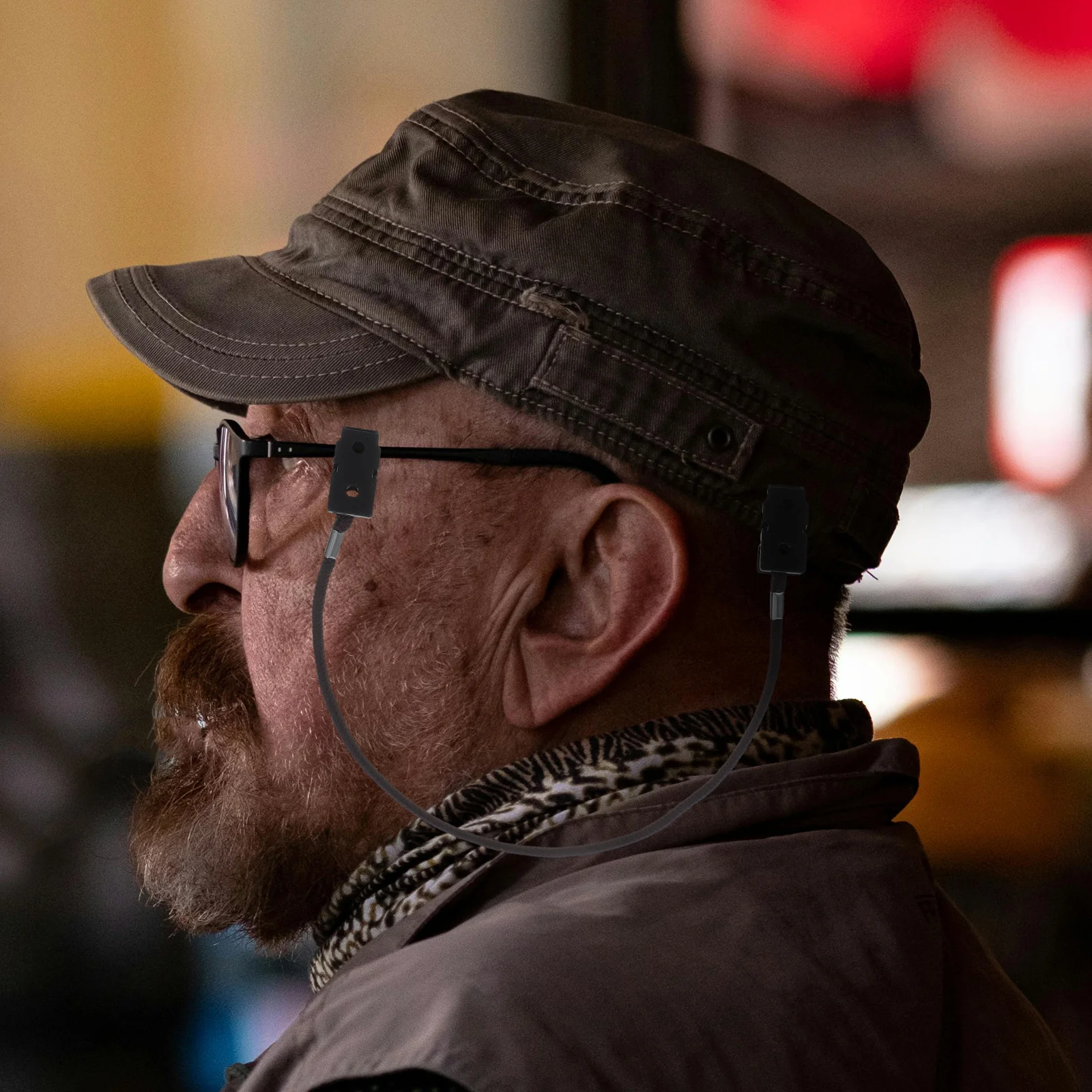 

2Pcs Eyeglass Anti Lost Strap Windproof Hat Clip Glasses Holder Chain for Men Women Outdoor Activities Protection