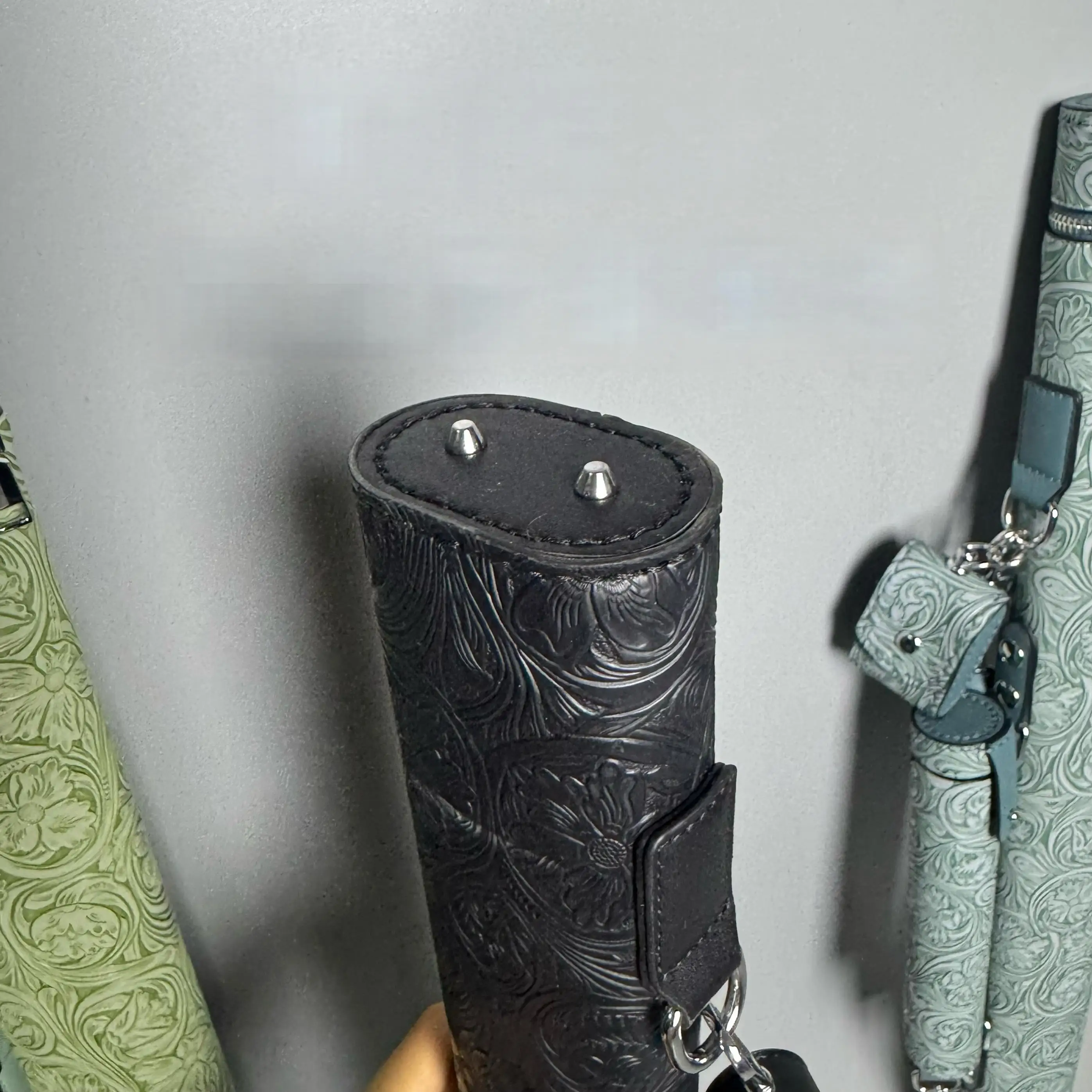 수제 보관 상자 4 홀 풀 큐 가방 휴대용 4 홀 수제 큐 버킷 풀 큐 버킷 큐 튜브 큐 박스 휴대용 큐 가방