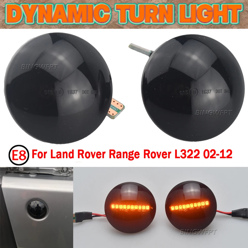 High Quality Dynamic Side Wing Marker Light Indicator Sequential Turn Signal Lamp For Land Rover Range Rover L322 2002-2012