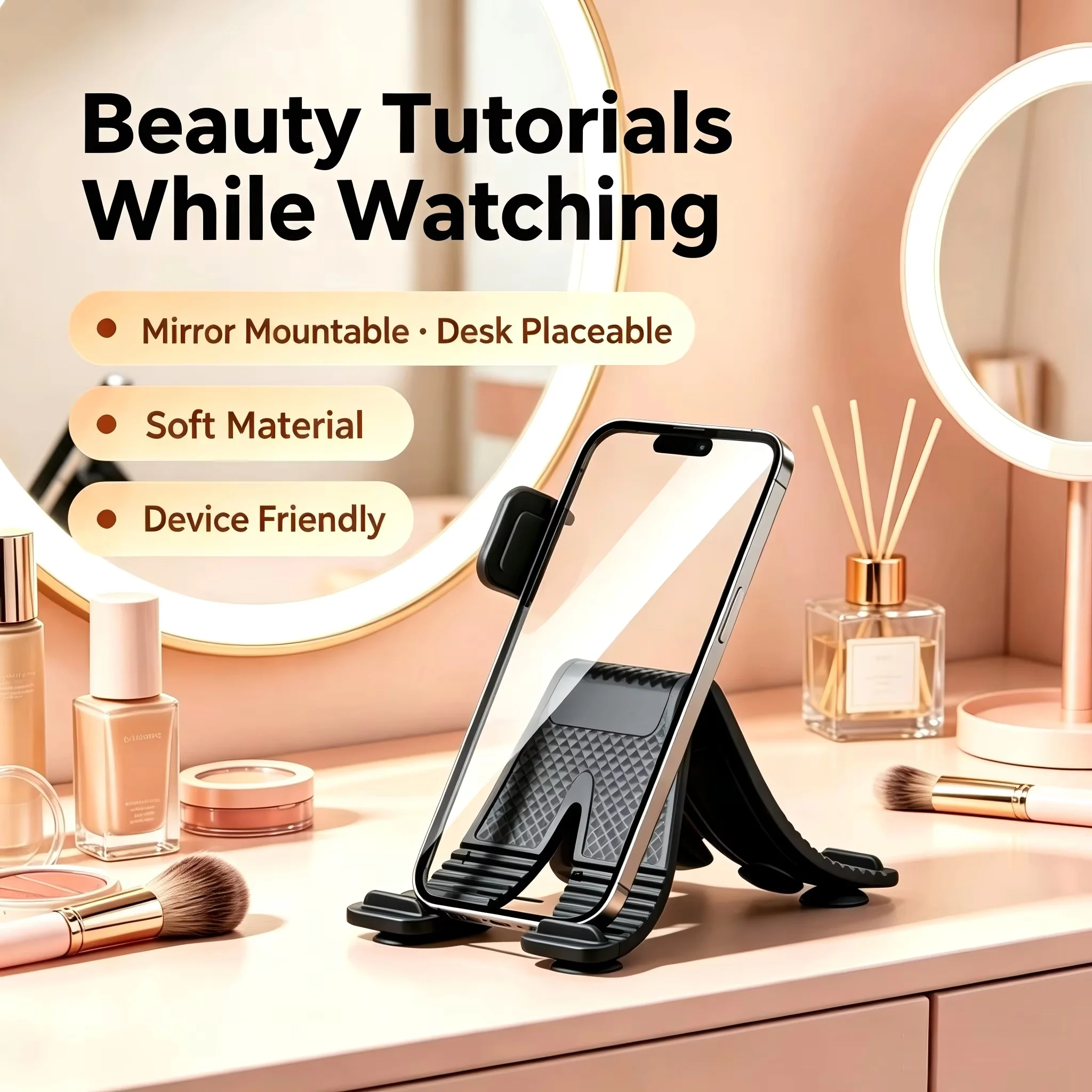Powerful Silicone Suction Cup Phone Holder, Lazy Holder, Can Be Freely Bent Into Any Shape, Suitable For Multi Angle Adjustment