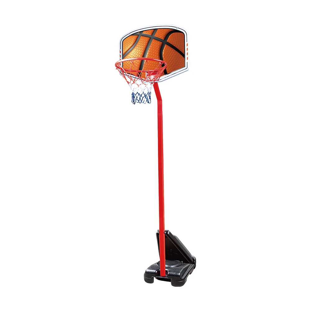 

2025 Customized Logo 38CM Red Mini Indoor Outdoor Adjustable Basketball Hoop Set Portable Kids Toys with Stand