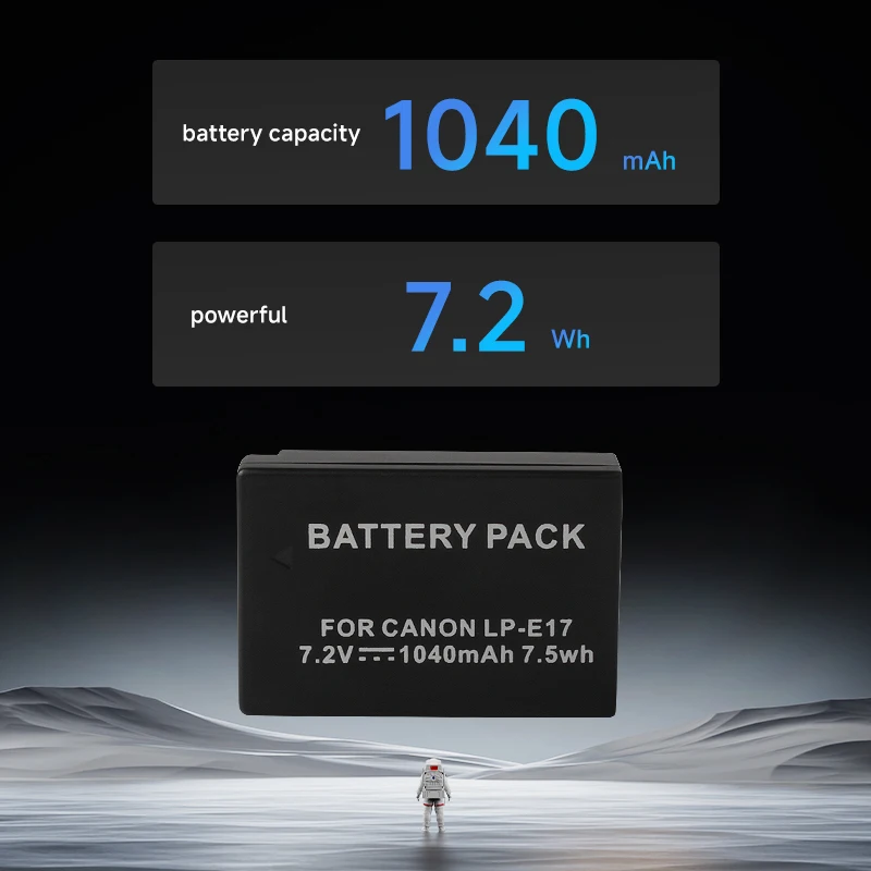   حزمة بطارية Canon LP-E17 LP-E17 متوافقة مع Canon EOS Rebel T6i,T6s,T7i,750D,760D,8000D,Kiss X8i