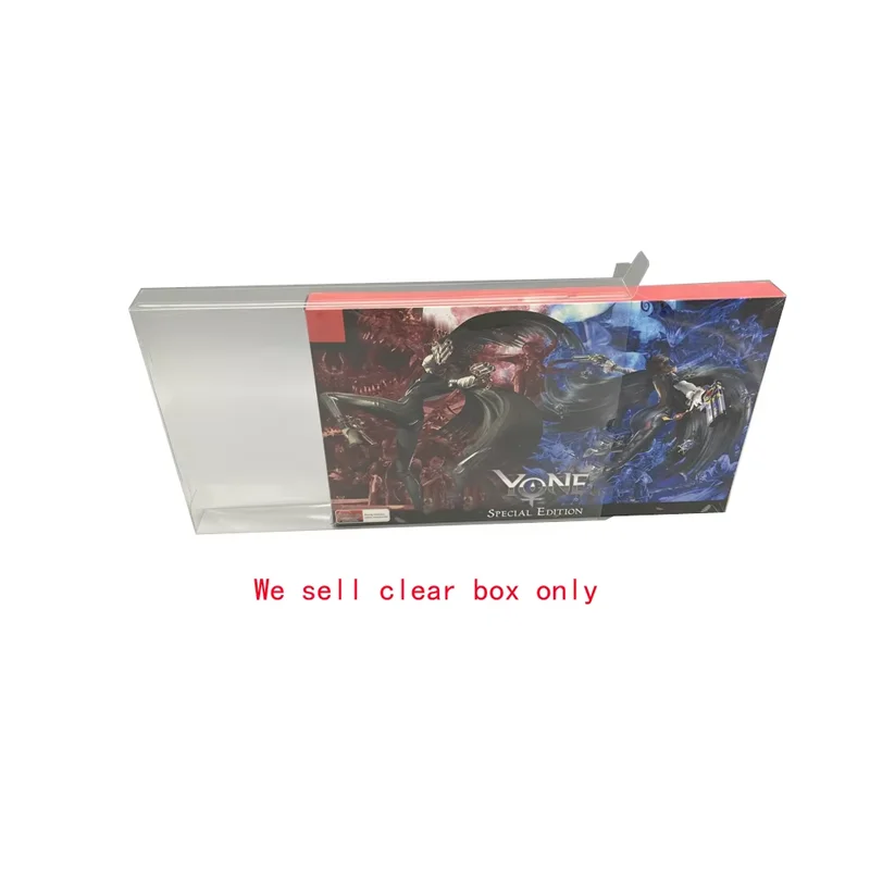 

Transparent clear PET cover For Switch NS for Bayonetta 2 game special edition storage display box case