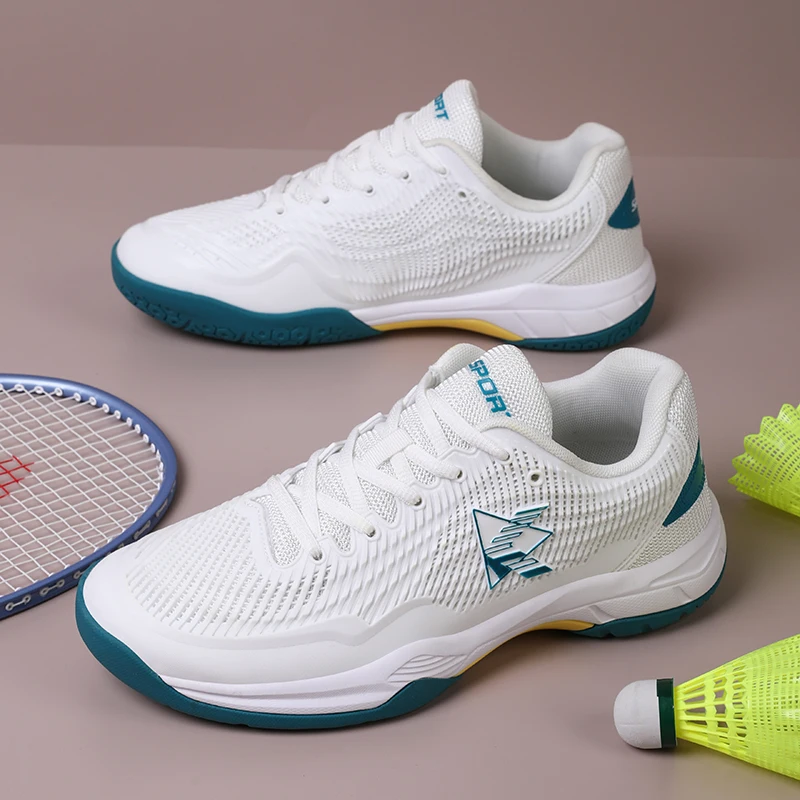 

2025 New Style badminton shoes Same gender design Lace Up Mesh Breathable Wear-Resisting Non Slip Comfortable Tennis shoes