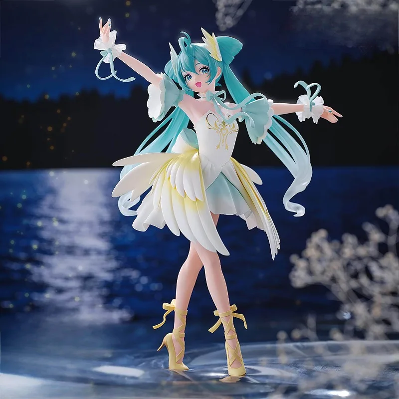 

BANDAI Swan Lake Classic Song and Dance Miku Original genuine PVC Action Anime Figure Model Toys Figure Collection Doll Gift