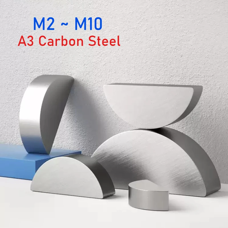 5-100pcs M2 M2.5 M3 M4 M5 M6 M8 M10 A3 Carbon Steel Woodruff Keys Metal Flat Semi-circular Half-Moon Bond Key