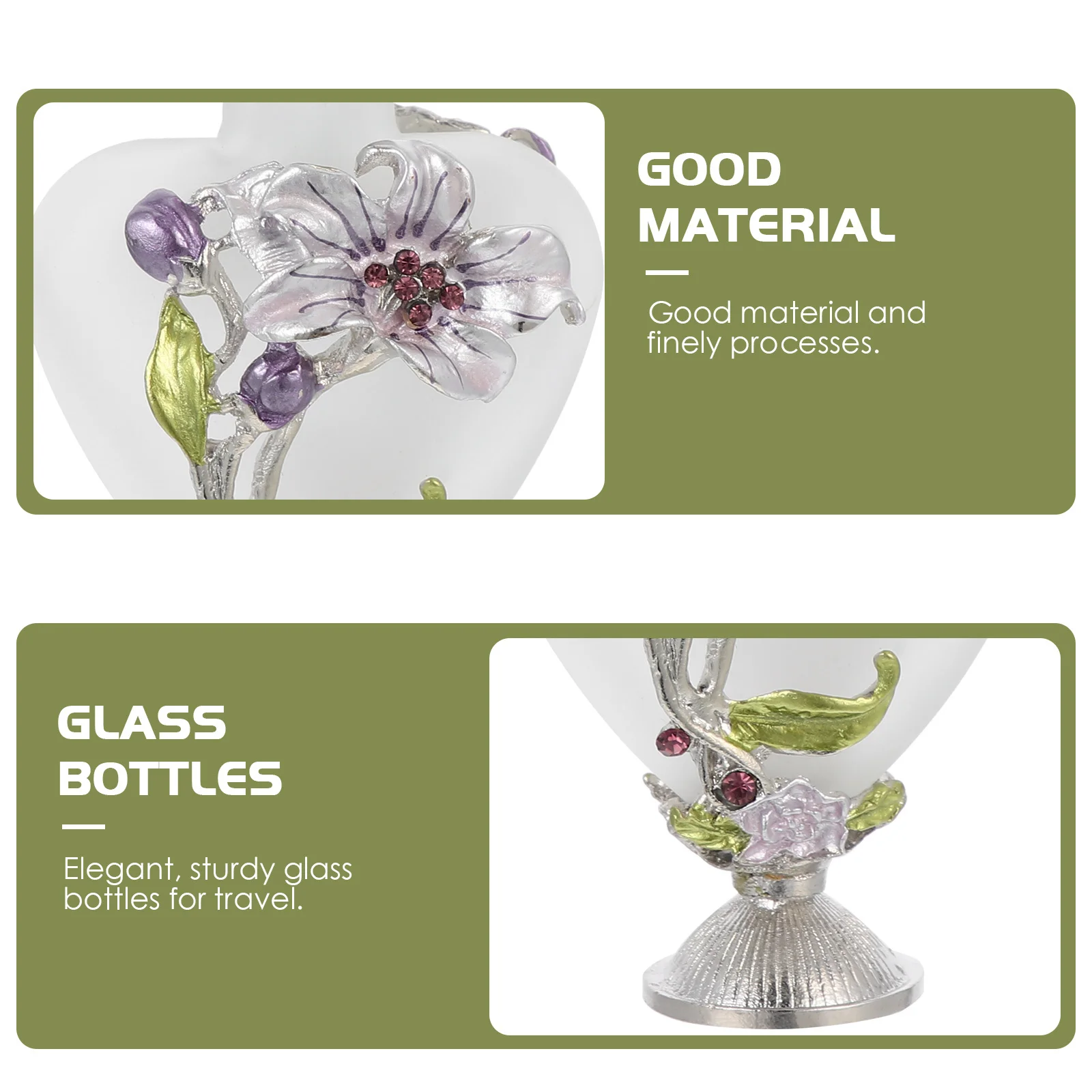 シックで繊細なエッセンシャルオイルボトル香水ガラス装飾多目的デスクトップデコレーションポータブル香水ボトルデコレーション